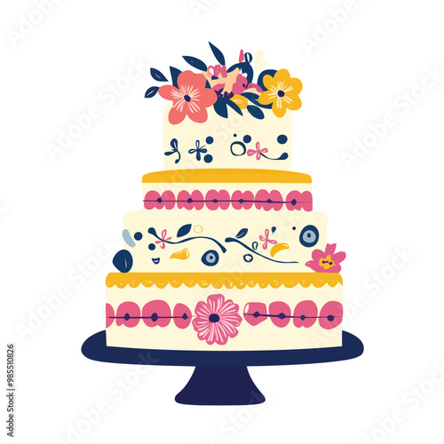 Wedding cake illustration