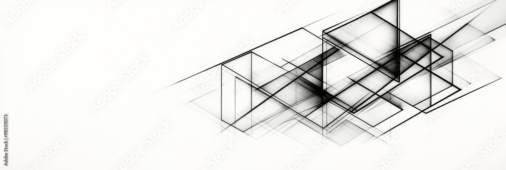 Abstract geometric design with overlapping lines on a white background. Abstract geometric design with overlapping lines on a white background.