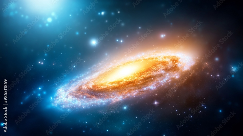 A stunning galaxy glowing in vibrant colors, surrounded by twinkling stars, showcasing the beauty of the universe. A stunning galaxy glowing in vibrant colors, surrounded by twinkling stars, showcasing the beauty of the universe.