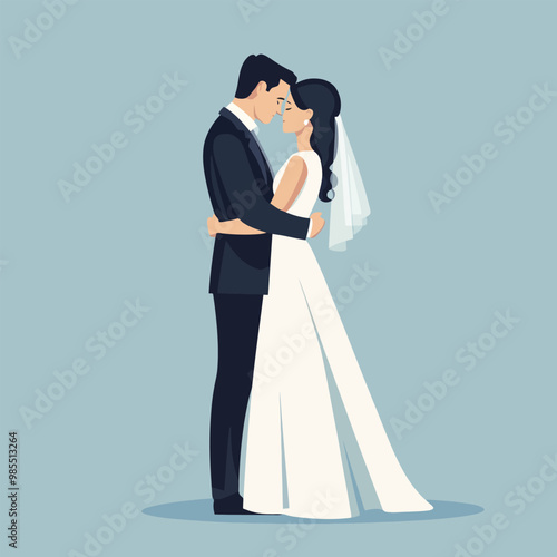 Wedding couple illustration