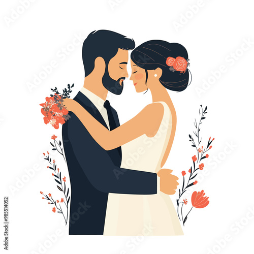 Loving couple kissing