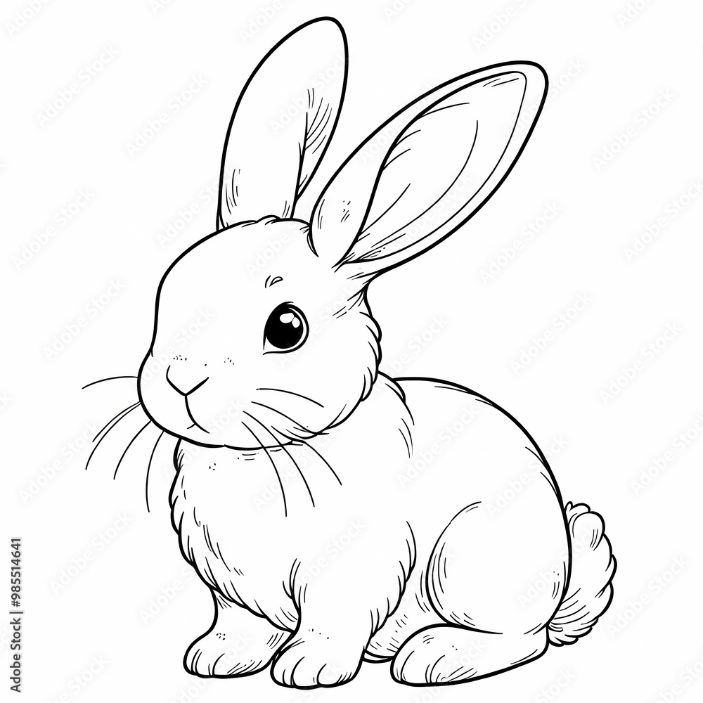 Fototapeta premium Rabbit drawing