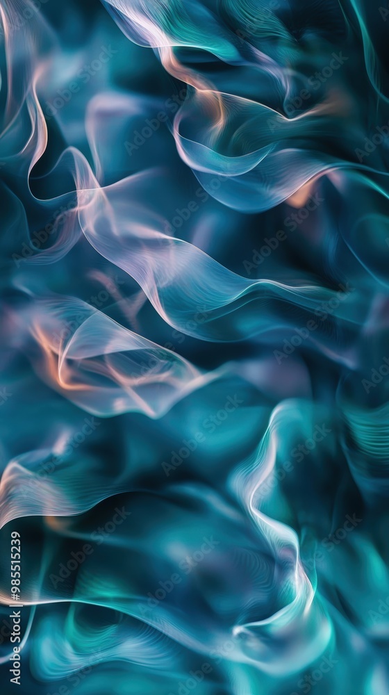 Fototapeta premium Abstract blue and white smoke