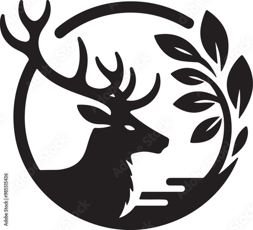 Deer logo Design eps file photo