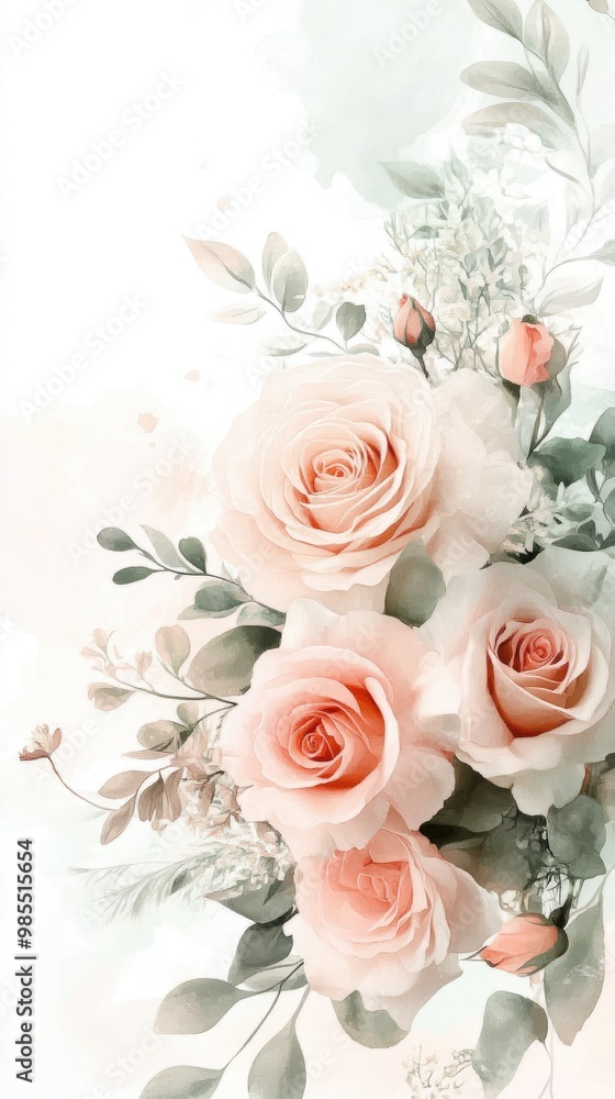 Delicate pink roses in soft tones, perfect for romantic themes and floral designs, creating a light, airy atmosphere. Delicate pink roses in soft tones, perfect for romantic themes and floral designs, creating a light, airy atmosphere.