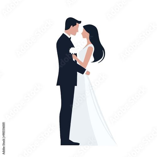 Wedding couple, bride and groom