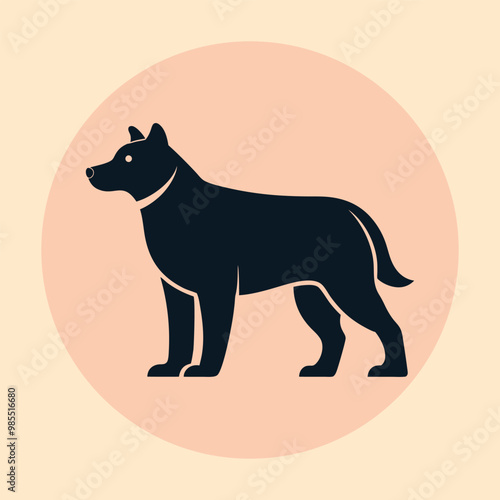 Bear dog silhouette vector illustration