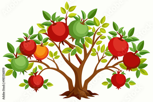 illustration of an apple tree