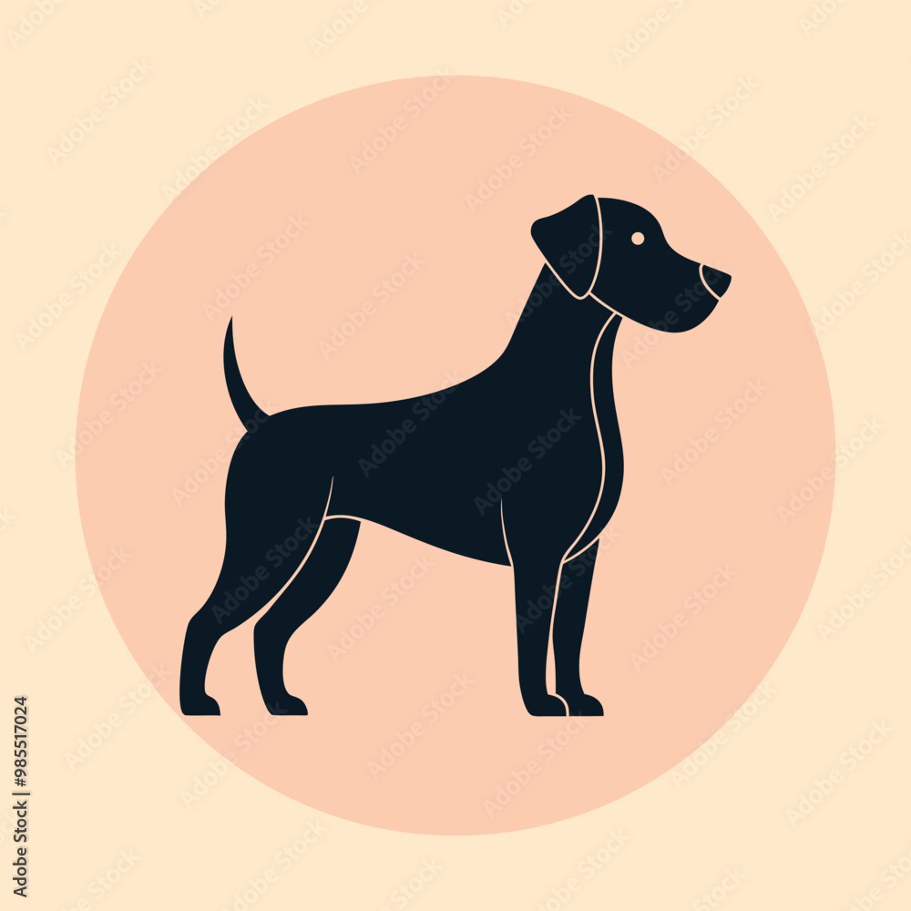Bear dog silhouette vector illustration Bear dog silhouette vector illustration