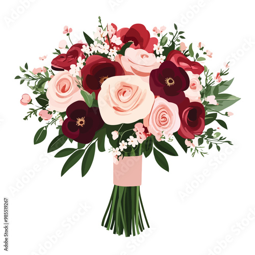 Red color flower bouquet