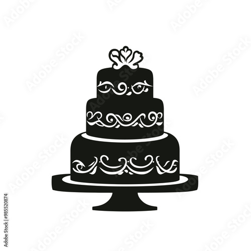 Wedding cake silhouette