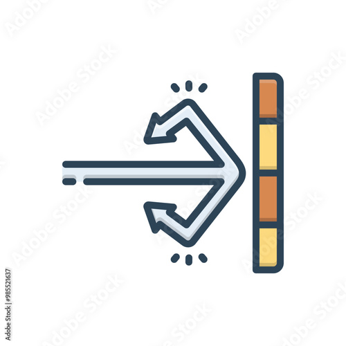 Color illustration icon for obstacle