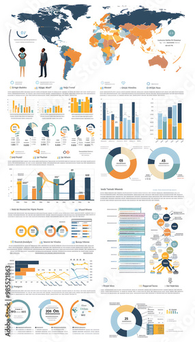 Collection of Detailed Business Charts and Graphs