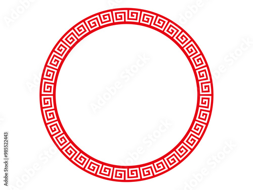 雷紋（中華模様）のフレーム