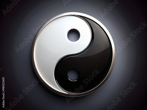 Circular harmony surrounds opposites, balancing opposing forces within a seamless unity, where opposing energies merge