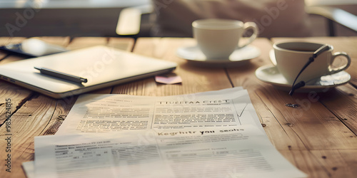 Businessman Reviewing Financial Documents