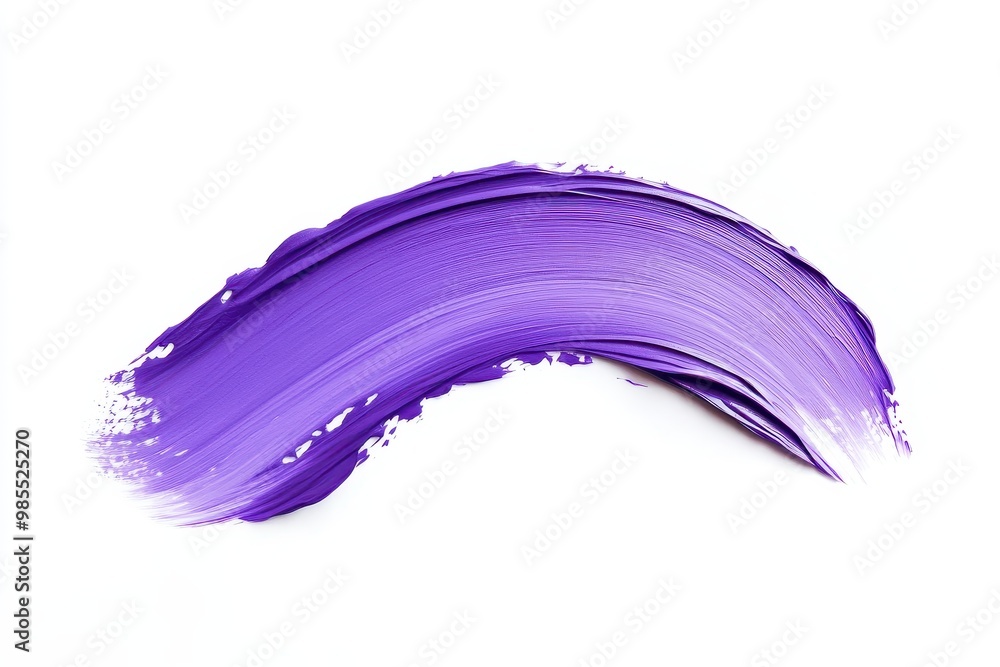 A smooth brushstroke of purple paint on a white background, showcasing artistic expression. A smooth brushstroke of purple paint on a white background, showcasing artistic expression.