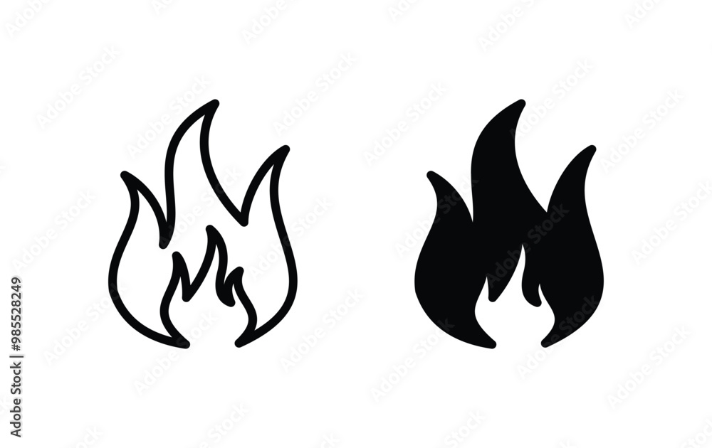 Fire Flame Icon, Fire Flame sign vector Fire Flame Icon, Fire Flame sign vector