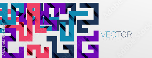 Color bend lines with shadow texture effect. Vector Illustration For Wallpaper, Banner, Background, Card, Book Illustration, landing page