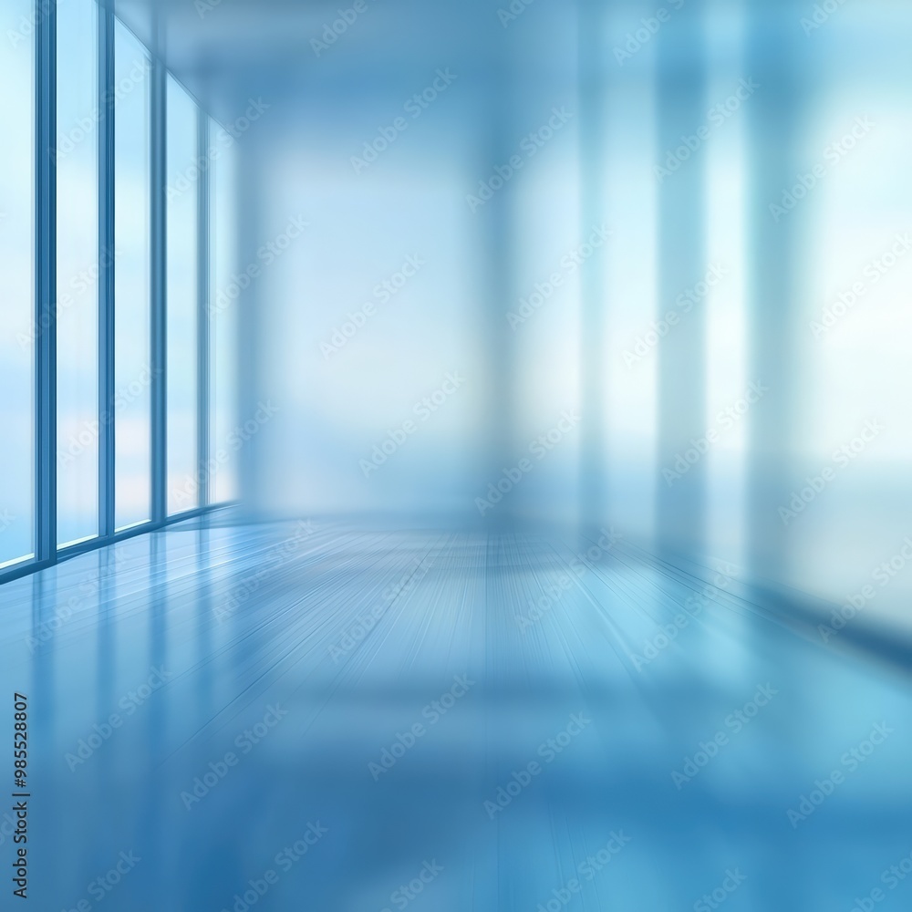 Fototapeta premium Empty office with windows
