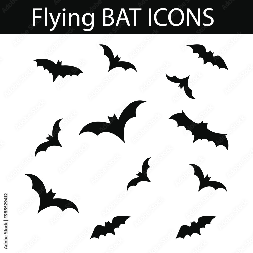 Flying Bat Icons Flying Bat Icons