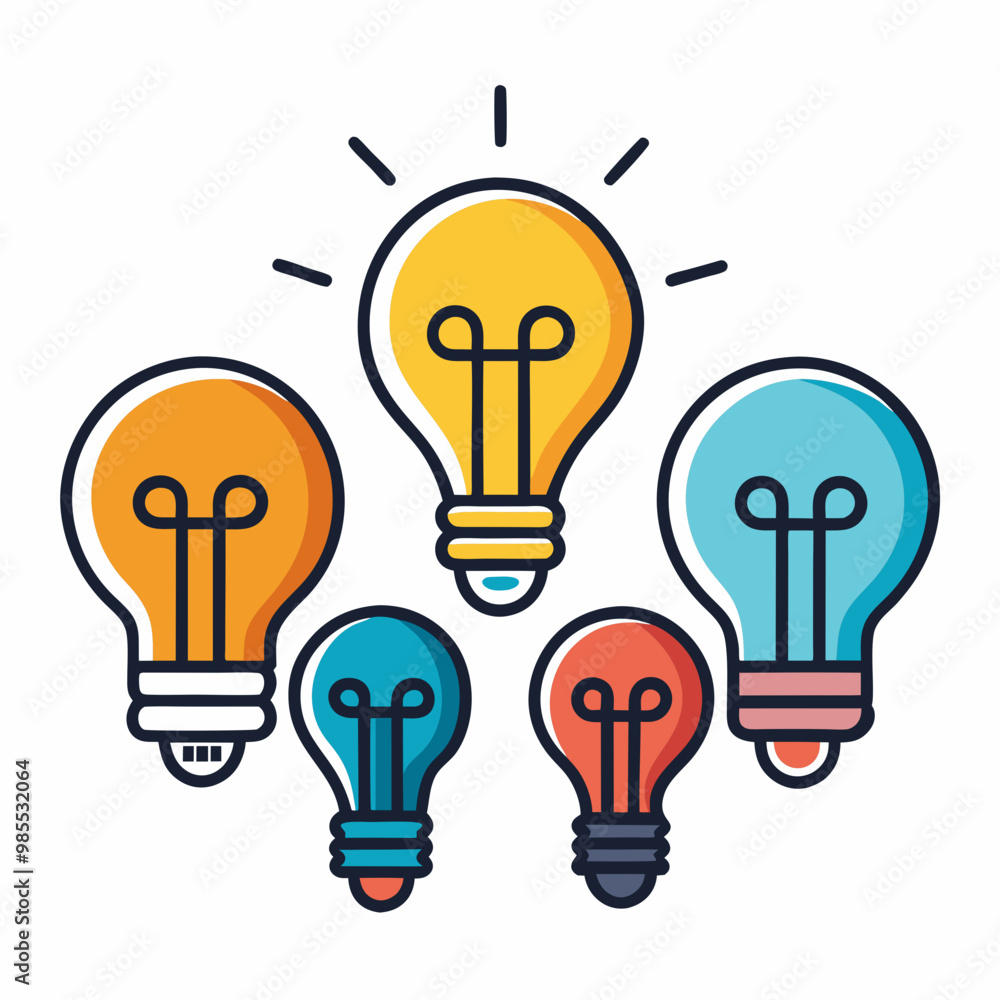 Innovative Light Bulb Icons, Electric Lamp Icons,Light Bulb Icons Set,Creative Light Bulb Icons,Aesthetic Light Bulb Icons ,Symbolizing Ideas and Electric Lamp Designs Innovative Light Bulb Icons, Electric Lamp Icons,Light Bulb Icons Set,Creative Light Bulb Icons,Aesthetic Light Bulb Icons ,Symbolizing Ideas and Electric Lamp Designs
