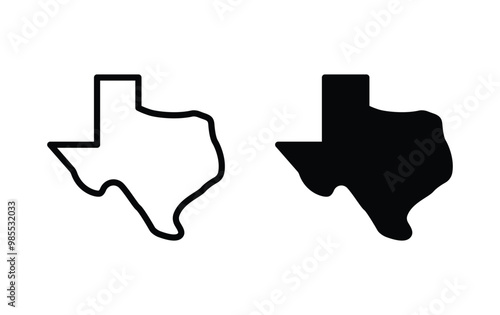 Texas maps icon. texas maps sign vectoir 