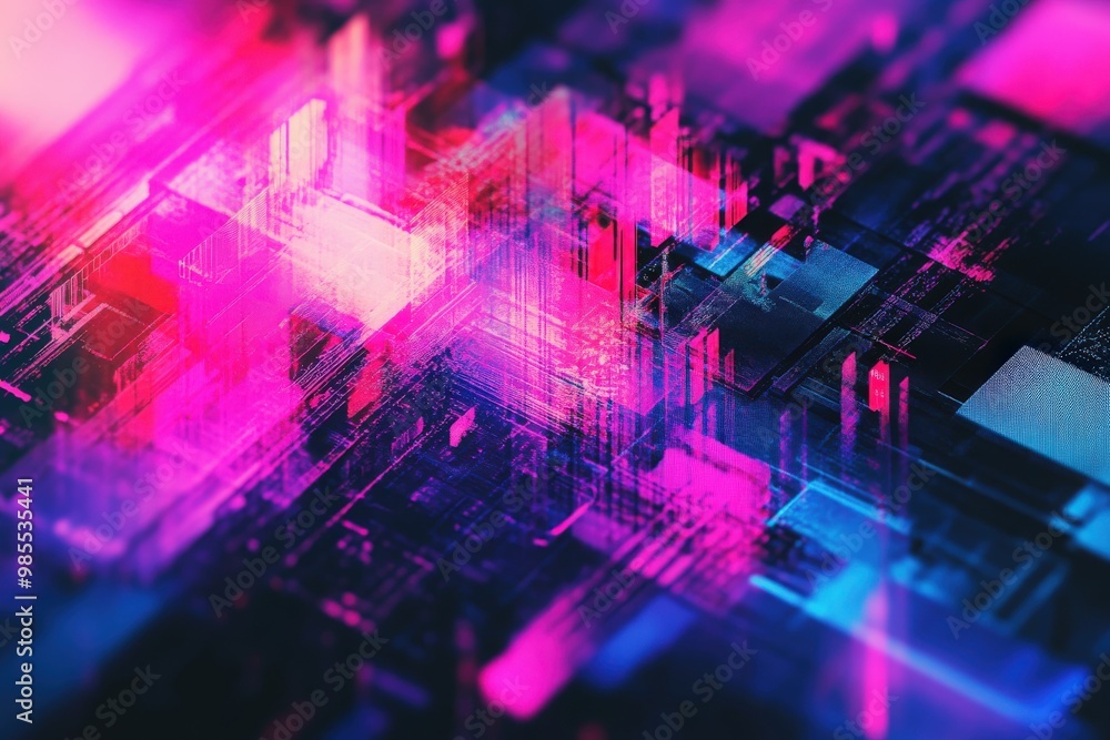 Technology background concept modern abstract glitch