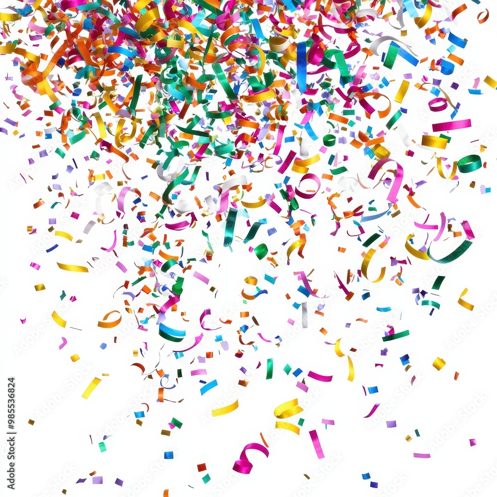 Colorful confetti falling Colorful confetti falling
