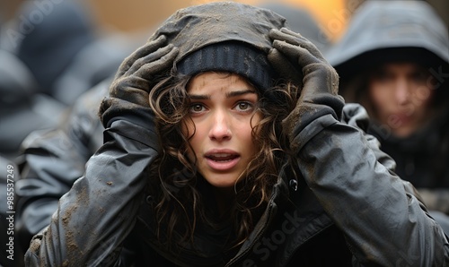 Woman Covering Face With Hands