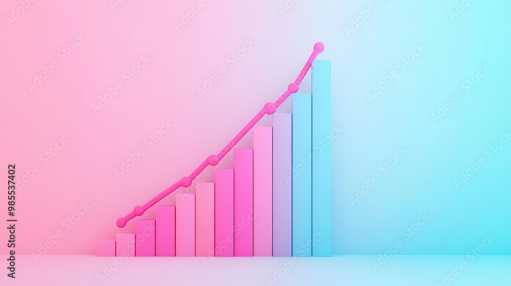 Customer Expectations Increasing Graph Artistic concept of a graph with rising customer numbers and increasing ...