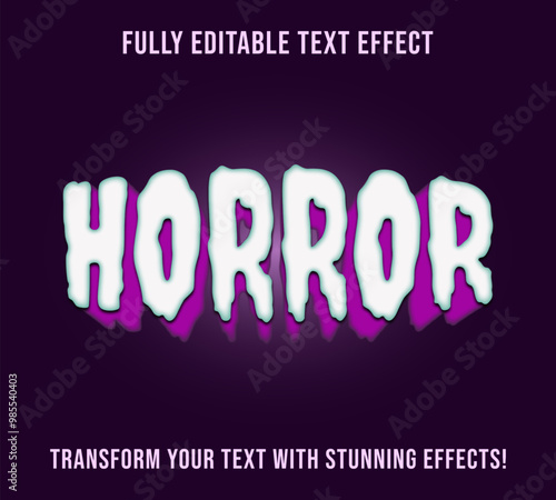 Editable text effects Horror theme, Customizable and Ready to Use.	