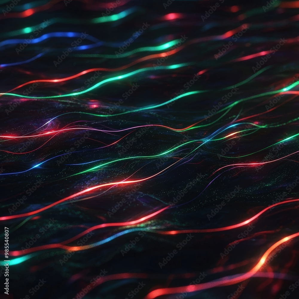 Obraz premium Wavy lines of light