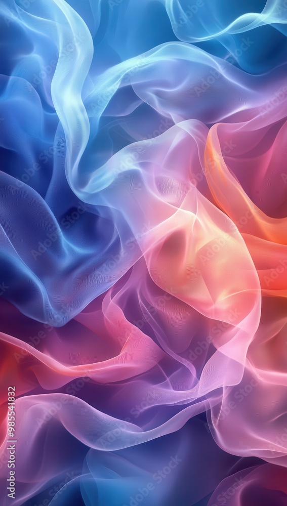 Obraz premium Colorful abstract background with swirling shapes and vibrant hues evoking a sense of movement and fluidity