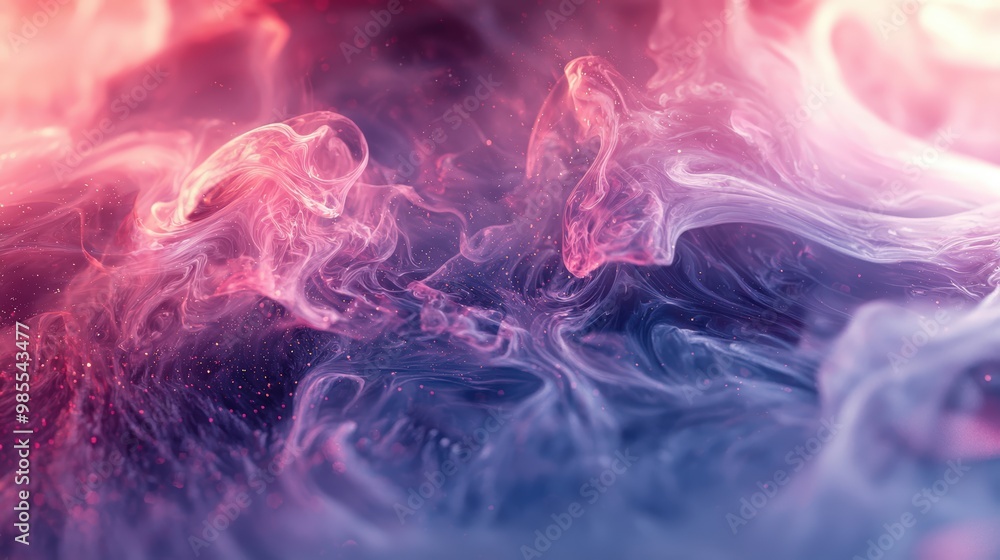 Abstract swirls of pink and blue Abstract swirls of pink and blue