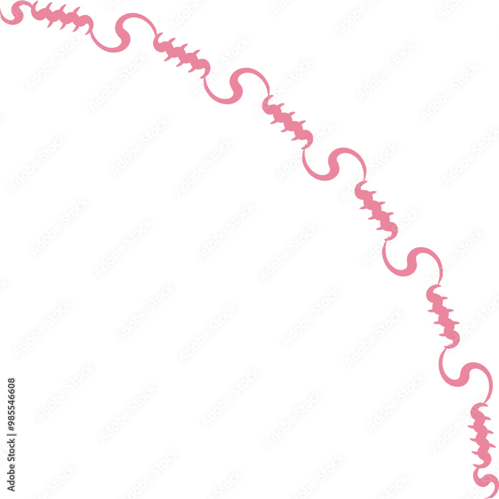 Fototapeta premium Aesthetic Rope Pattern Line Art Decorative Ornament