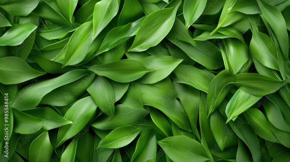 Fototapeta premium A natural green texture resembling soft grass or leaves, creating a fresh and organic feel.