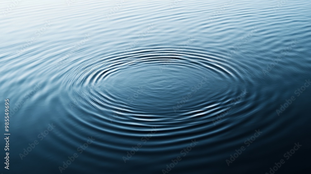 Calm water creates a soothing atmosphere as gentle ripples spread outwards, reflecting the stillness and beauty of a peaceful natural environment Calm water creates a soothing atmosphere as gentle ripples spread outwards, reflecting the stillness and beauty of a peaceful natural environment