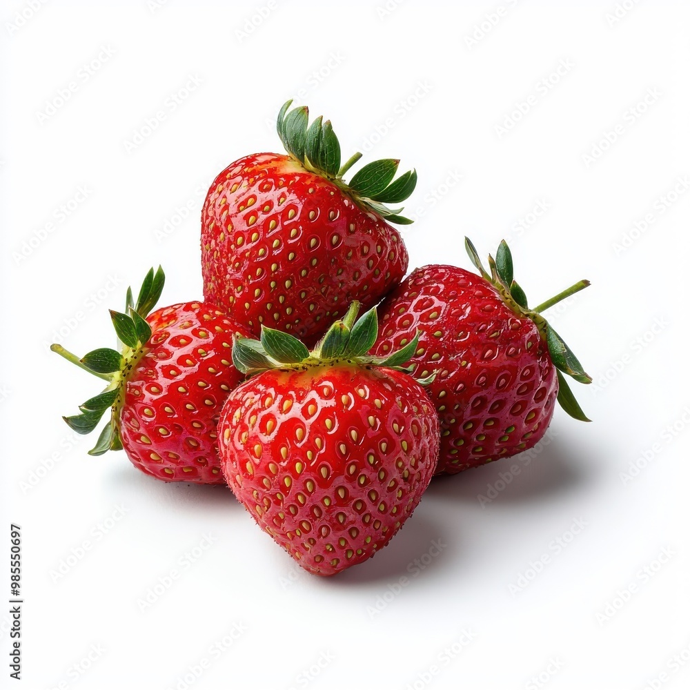 Fresh strawberries isolated on a white background. Fresh strawberries isolated on a white background.
