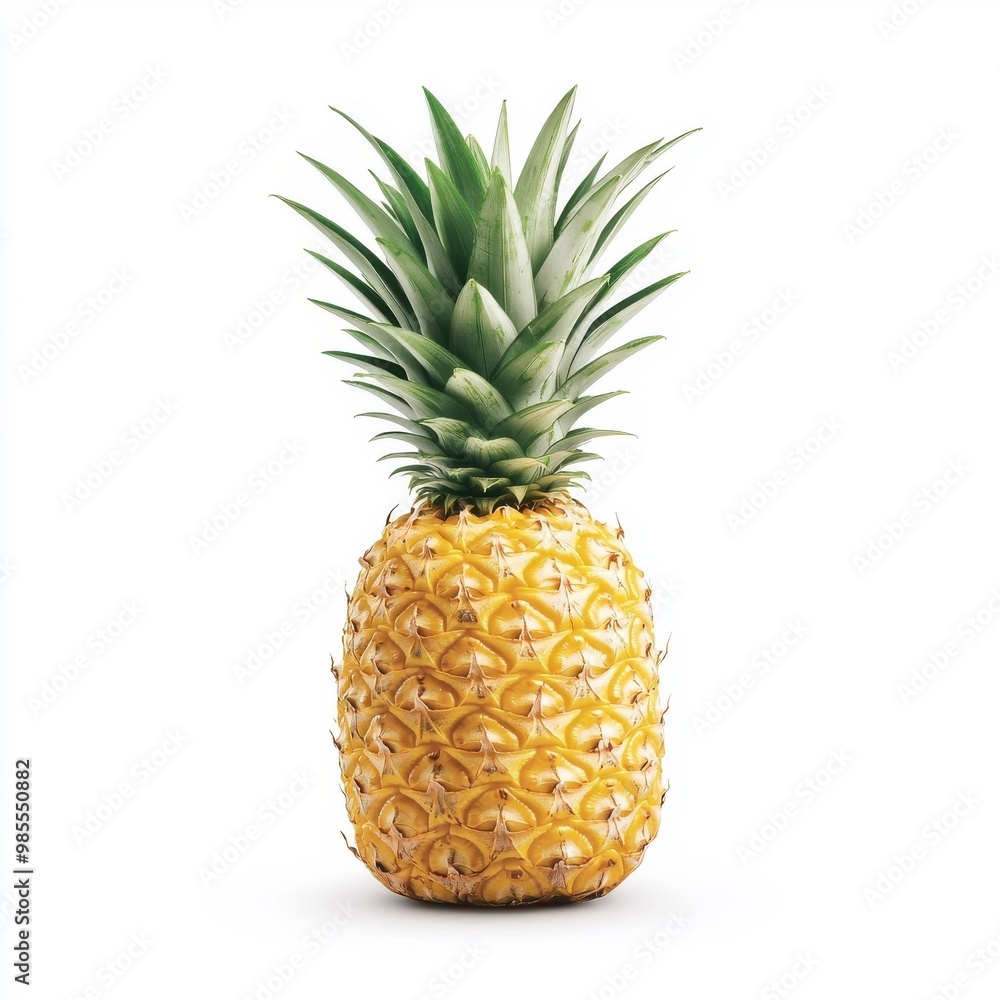 Fototapeta premium Fresh pineapple isolated on a white background.