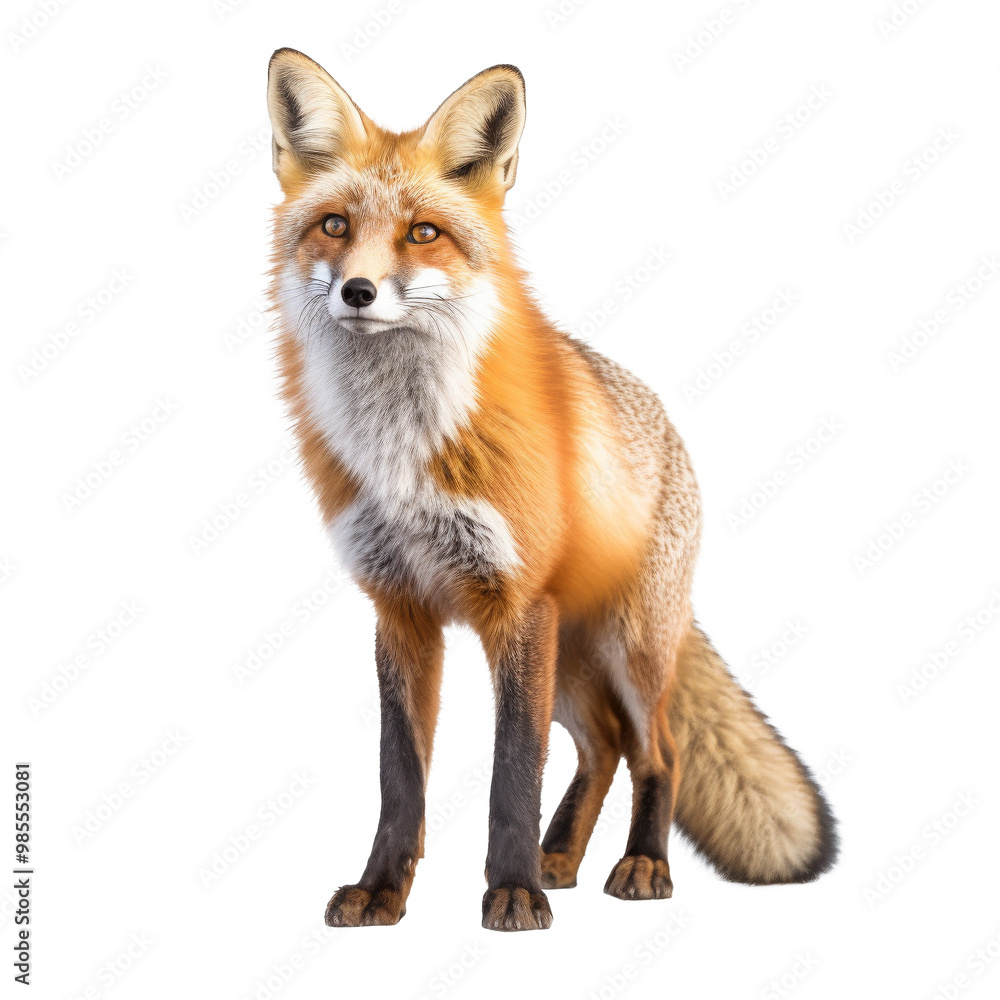 Fototapeta premium red fox isolated on white