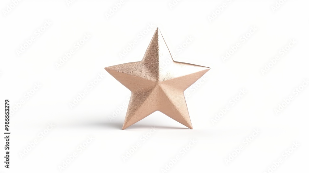 Isolated Three-Dimensional Star, a vibrant star shape rendered in three-dimensional graphics, set against a clean white background, emphasizing its form and design. Isolated Three-Dimensional Star, a vibrant star shape rendered in three-dimensional graphics, set against a clean white background, emphasizing its form and design.