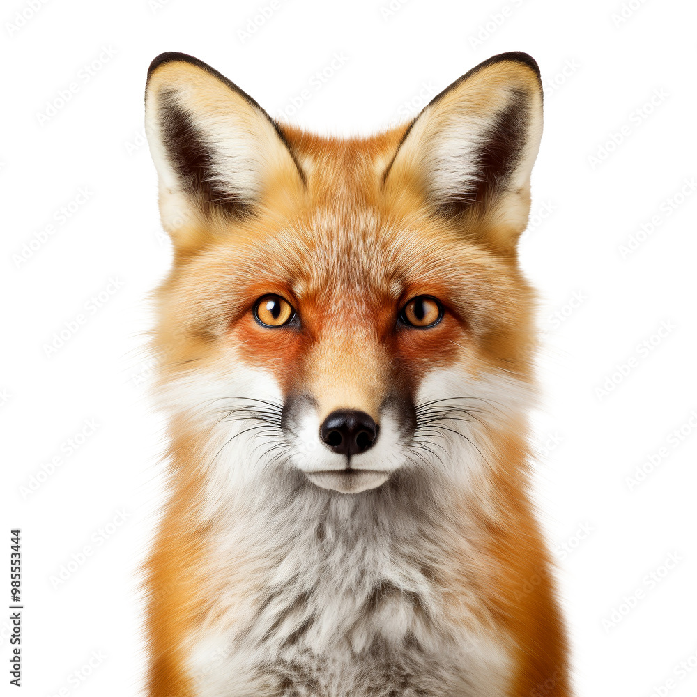 red fox isolated on white red fox isolated on white