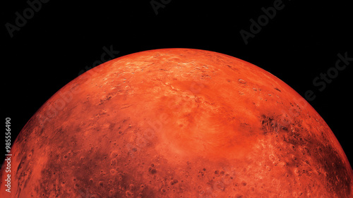 Mars planet 3D render illus...