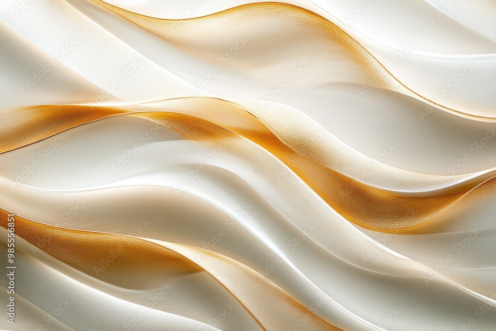 Obraz premium White and Gold Background Close Up