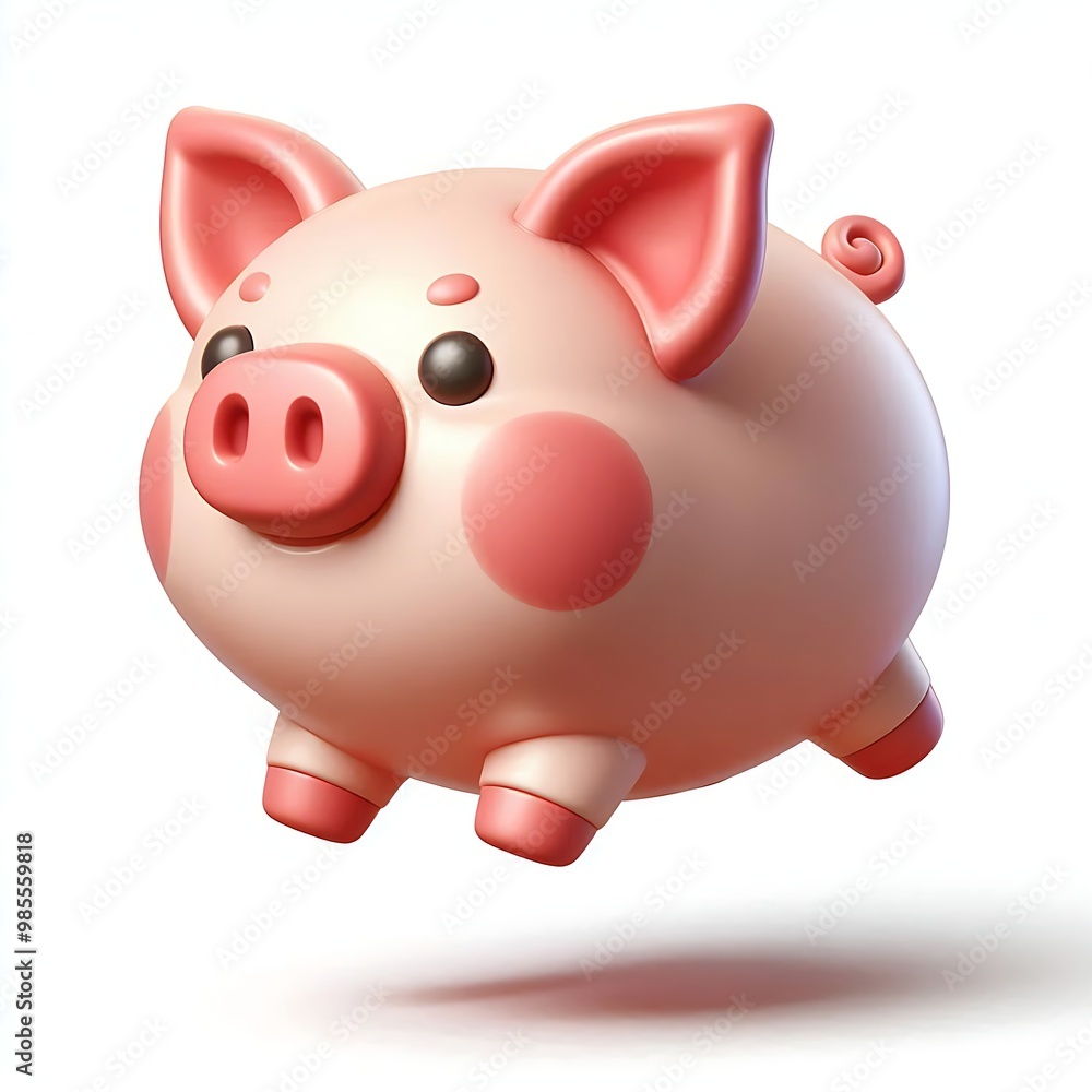 3d render cartoon of a pig isolated on white background, animal character concept 3d render cartoon of a pig isolated on white background, animal character concept