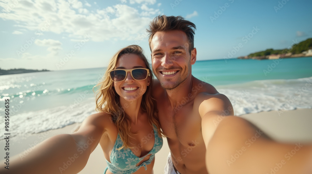 Romantic Beach Couple Selfies in Tulum: Tropical Getaways, Vacation Vibes, and Ocean View Photography Romantic Beach Couple Selfies in Tulum: Tropical Getaways, Vacation Vibes, and Ocean View Photography