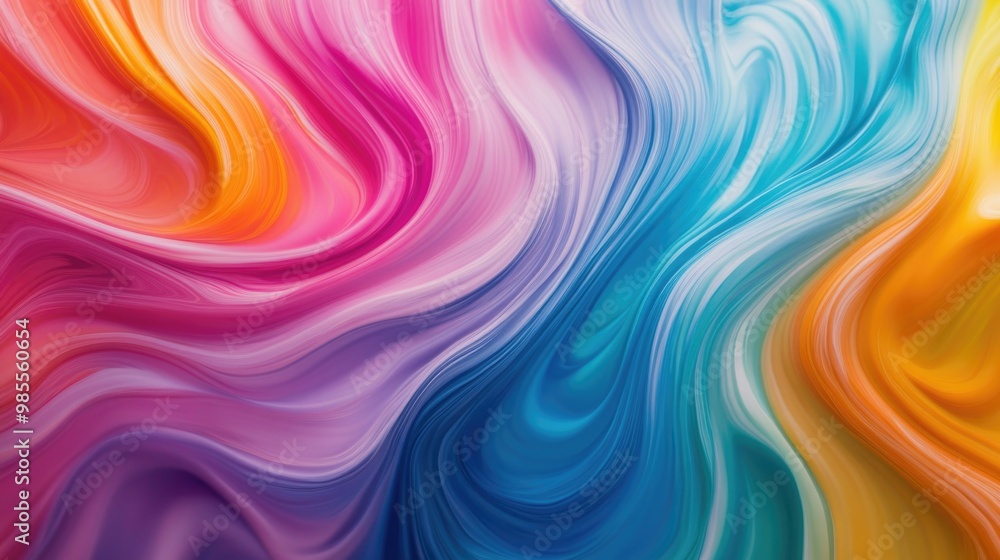 Multicolored Wavy Lines Background Multicolored Wavy Lines Background