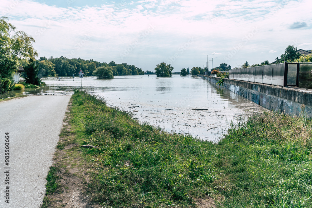 Heavy flooding along Danube river in Central Europe Heavy flooding along Danube river in Central Europe