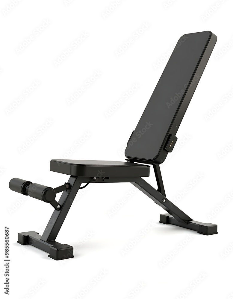 Adjustable weight bench isolated on white background Adjustable weight bench isolated on white background